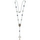 Collar del rosario de cristal de amatista mm.6