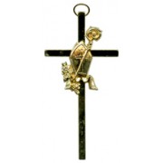 Gold Cross Gold Cres Crucific cm.10x5 - 4"x2"