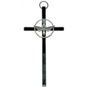 Silver Cross Silver Dove Crucifix cm.10x5 - 4"x2"