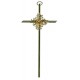 Oro plateado de metal cruz con peltre Espíritu Santo chapado en oro cm.20-8"
