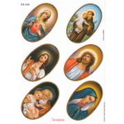 6 Assorted Stickers cm.12x16 - 5"x6"