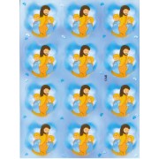Jesus and Children 12 Stickers cm.12x16 - 5"x6"