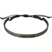 Pewter Bracelet with Inspirational Words "LIVE LIFE" Gift Boxed