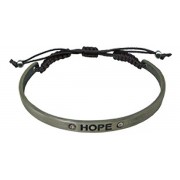 Pewter Bracelet with Inspirational Words "HOPE" Gift Boxed