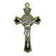 St.Benedict Cross Gold Plated with Black Enamel cm.5 - 2"