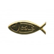 Fish/ Jesus Lapel Pin Gold Plated mm.17 - 11/16"