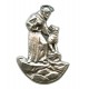 St.Francis Lapel Pin Pewter mm.21 - 3/4"