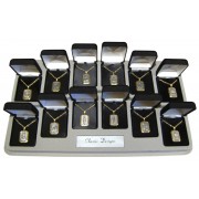 Rectangle Medals Assorted mm.25 - 1" 12 Piece Display