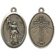 Médaille ovale oxydé de Jeanne d'Arc mm.22-7/8"