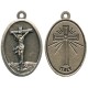 Crucifix Oxidized Oval Medal mm.22- 7/8"
