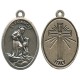 St.Francis Oxidized Oval Medal mm.22- 7/8"