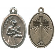 St.Gerard Oxidized Oval Medal mm.22- 7/8"