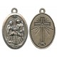 Holy Family Oxidized Oval Medal mm.22- 7/8"