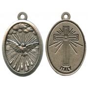Holy Spirit Oxidized Oval Medal mm.22- 7/8"