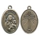 St.Joseph Oxidized Oval Medal mm.22- 7/8"