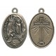 Lourdes Oxidized Oval Medal mm.22- 7/8"