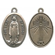 Our Lady of Knock Oxidized Oval Medal mm.22- 7/8"
