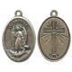 St.Raphael Oxidized Oval Medal mm.22- 7/8"