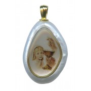 Boy Communion Imitation Mother of Pearl Pendent mm.30 - 1 1/4"