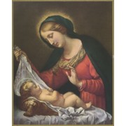 Mother and Child Plaque cm.25.5x20.5 - 10"x8 1/8"