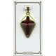 Cross Pendent Gold Plated with Red Enamel mm.25 - 1"