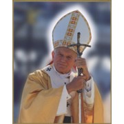 Pope John Paul II Plaque cm. 25.5x20.5 - 10"x8 1/8"