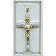 White Lucite Pocket Crucifix mm.38- 1 1/2"