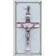 Light Pink Lucite Pocket Crucifix mm.38- 1 1/2"