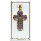Crucifix de poche en saphir murrine et plaqué or mm.30 1 1/4"