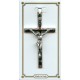 Crucifix martelé et plaqué nickel mm. 40-1 1/2"