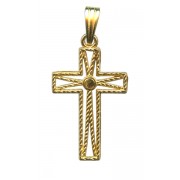 Imitation Gold Plated Filigree Cross and Enamel Centre mm.25 - 1"