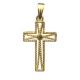 Croix en filigrane imitation plaqué or avec le centre de l'émail mm.25 - 1"