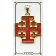 Jerusalem Cross Gold Plated Enamelled mm.30 - 1 1/4"