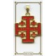 Croix de Jérusalem plaqué or et émaillé mm.30 - 1 1/4"