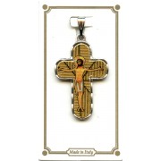 Silver Plated Cross with Jesus mm.30- 1 1/4"