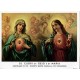 Cartel del corazón Inmaculado de María y el Sagrado Corazón de Jesús cm.19x26 - 7 1/2 "x 10 1/4"
