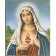 Immaculate Heart of Mary Plaque cm.25.5x20.5 - 10"x8 1/8"