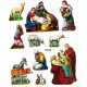 Nativity 10 Stickers cm.12x16 - 5"x6"