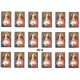 18 pegatinas de Sagrado Corazón de Jesús cm.12x16 - 5 "x6"