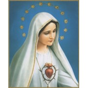 Immaculate Heart of Mary Plaque cm.25.5x20.5 - 10"x8 1/8"