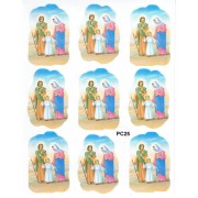 Holy Family 9 Stickers cm.12x16 - 5"x6"