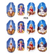 Baby Jesus 12 Stickers cm.12x16 - 5"x6"
