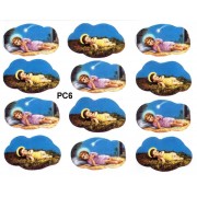 Baby Jesus 12 Stickers cm.12x16 - 5"x6"