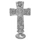 Ecce Homo Pewter Cross with Base cm.16 - 6 1/4"