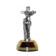 St.Francis and Cross Car Statuette mm.40- 1 1/2"