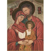 Icon Holy Family Plaque cm.31x20.5 - 12 1/4"x8 1/8"