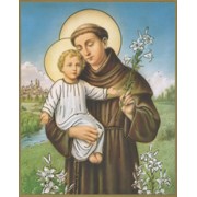 St.Anthony Plaque cm.25.5x20.5 - 10"x8 1/8"