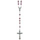 Rosaire de cristal avec les aurores boréales dans le grenat mm.6