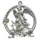 Guardian Angel Pewter Medal Silver Plated cm.5 - 2"