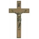 Olive Wood Crucifix Bronze Plated Corpus cm.12 - 4 3/4"